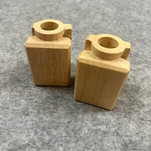 Hape Quadrilla Marble Run Replacement Pieces 2 Natural Tower Blocks Chute Parts